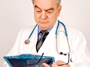 image of doctor taking notes