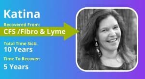 picture of Katina Makris with ME/CFS Fibromyalgia and Lyme recovery statistics
