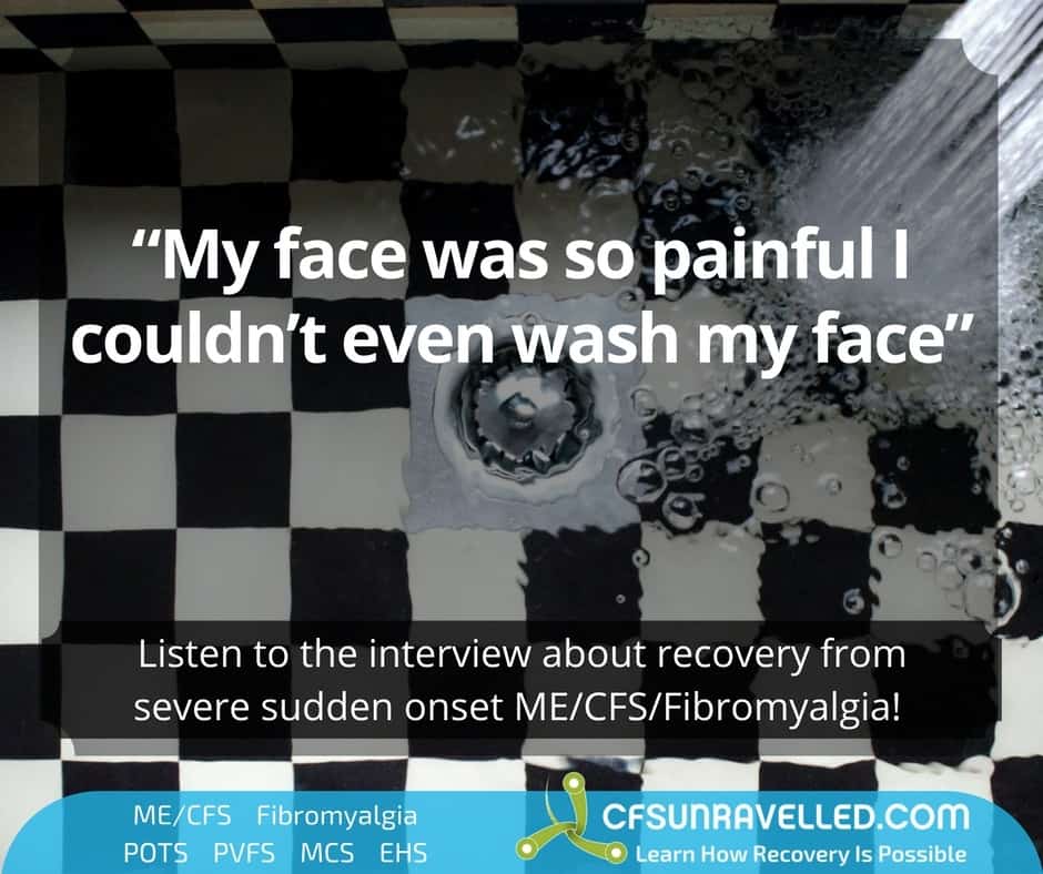 Fibromyalgia pain quote with background looking at sink