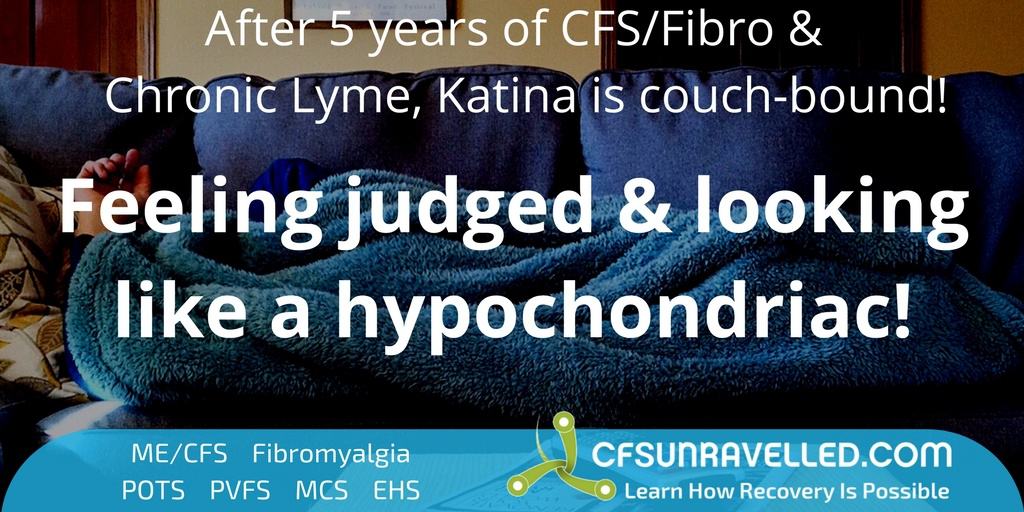 person with ME/CFS Fibromyalgia on lounge