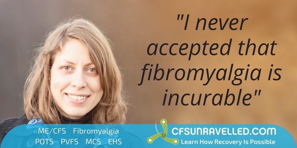 picture of Teodora saying she never accepted fibromyalgia as incurable