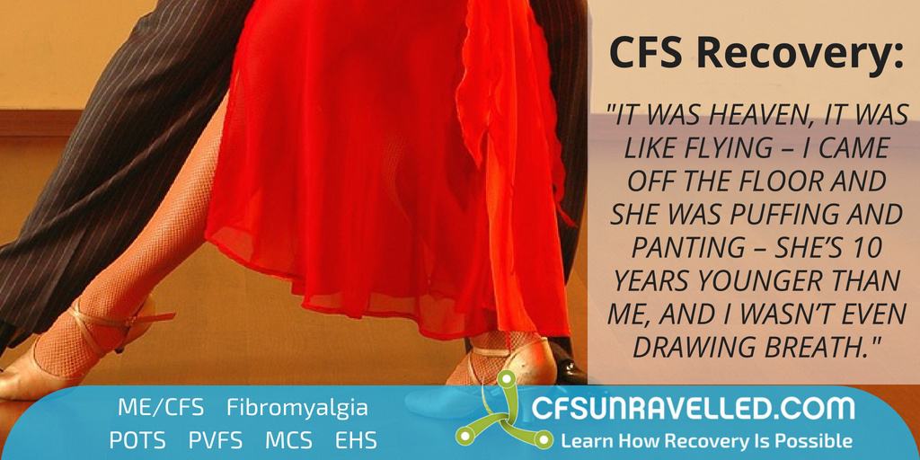 Ted ME/CFS  & PVFS quote next to tango dancers