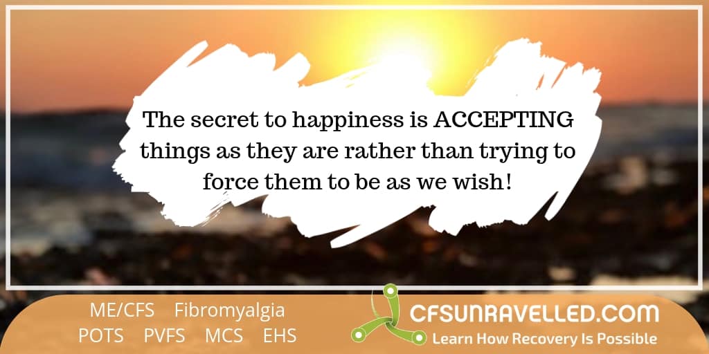 Acceptance is the secret to happiness