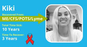 picture of Kiki with ME/CFS/POTS/Lyme recovery details