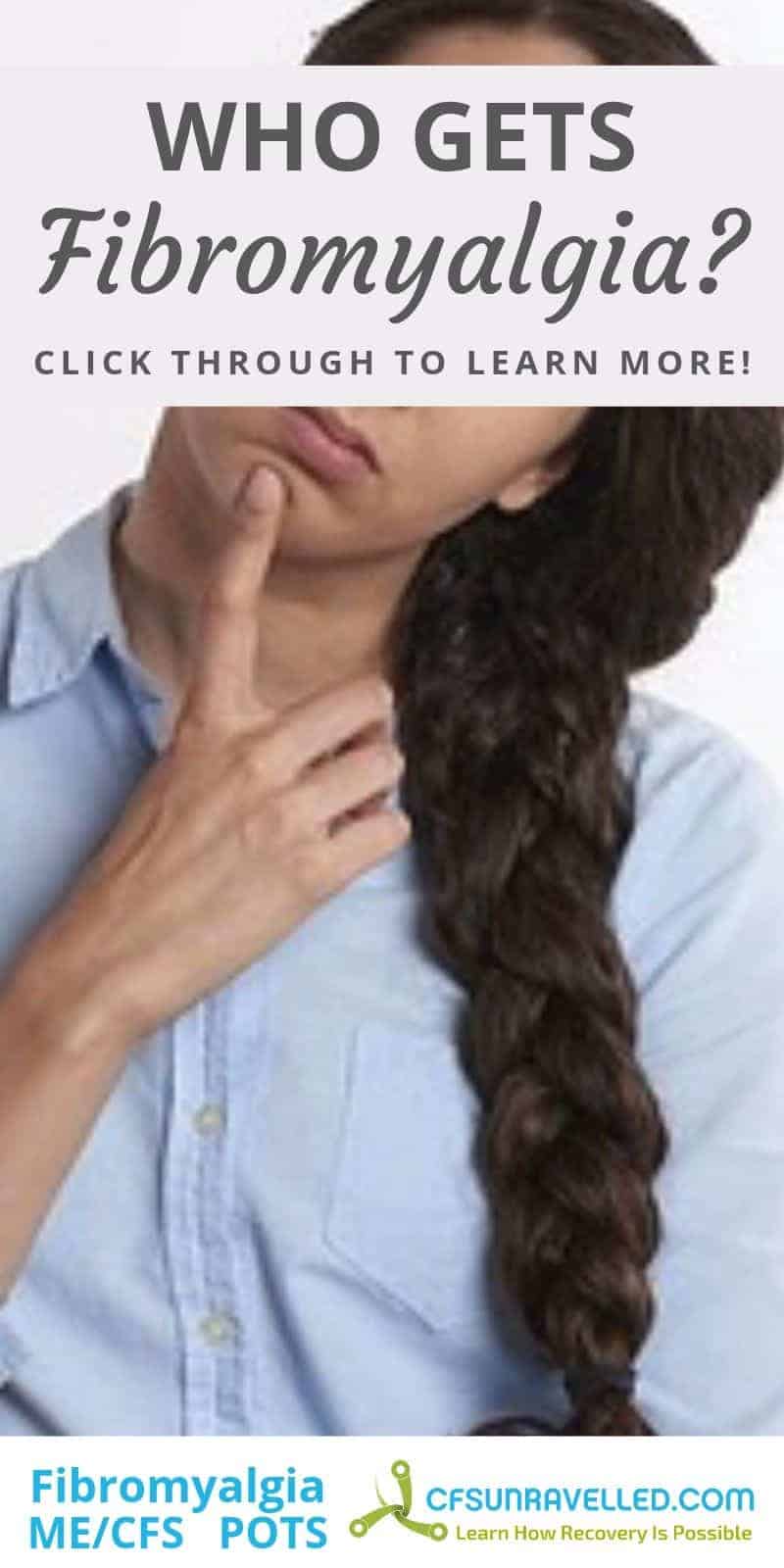 woman touching chin asking who gets fibromyalgia